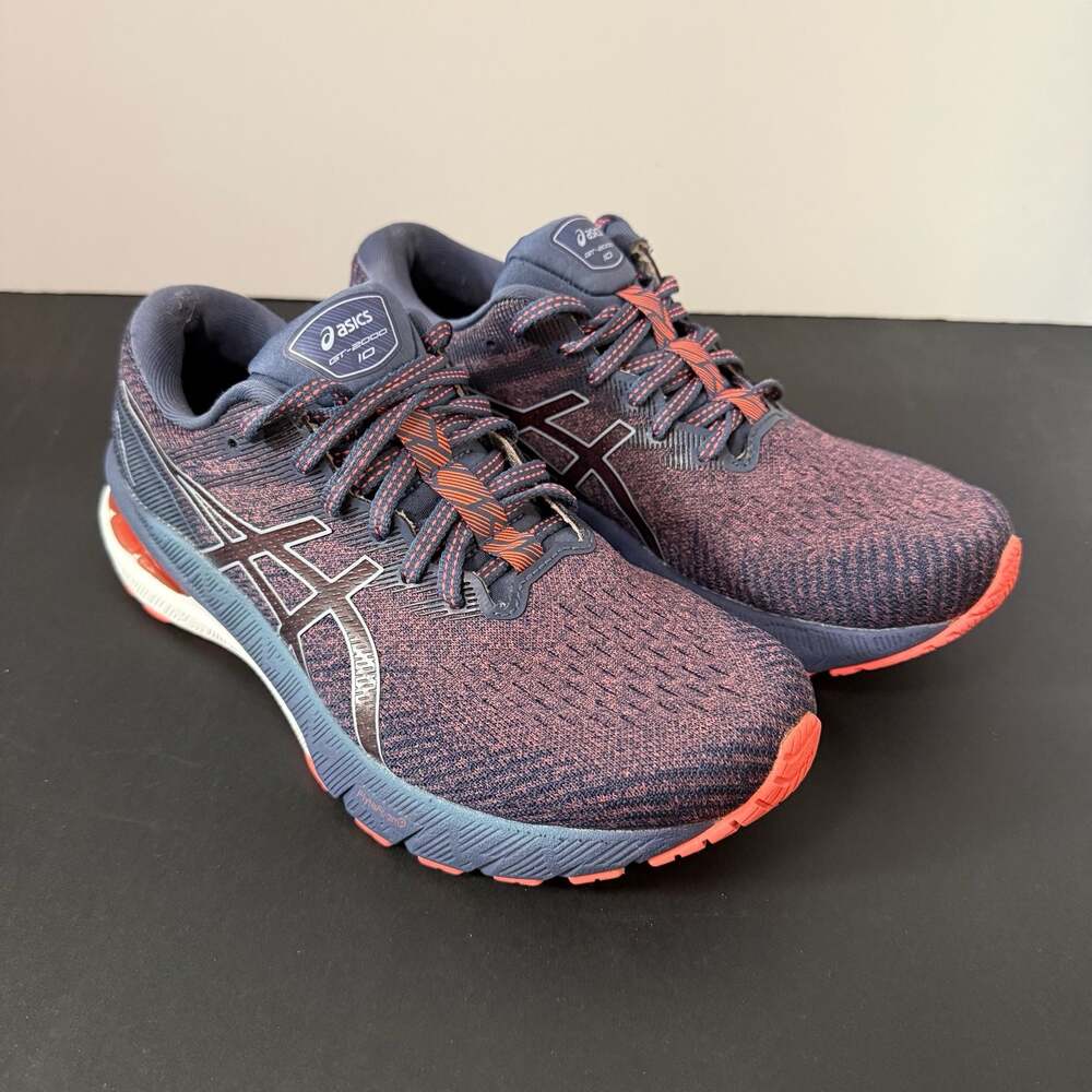ASICS Women's GT-2000 10 Running Shoes in Blazing Coral/Thunder Blue